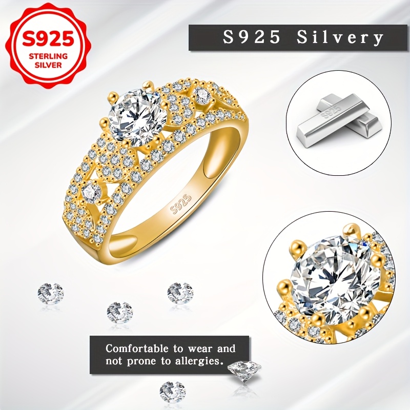 925 Sterling Silver Women's Statement Ring with Synthetic October Birthstone